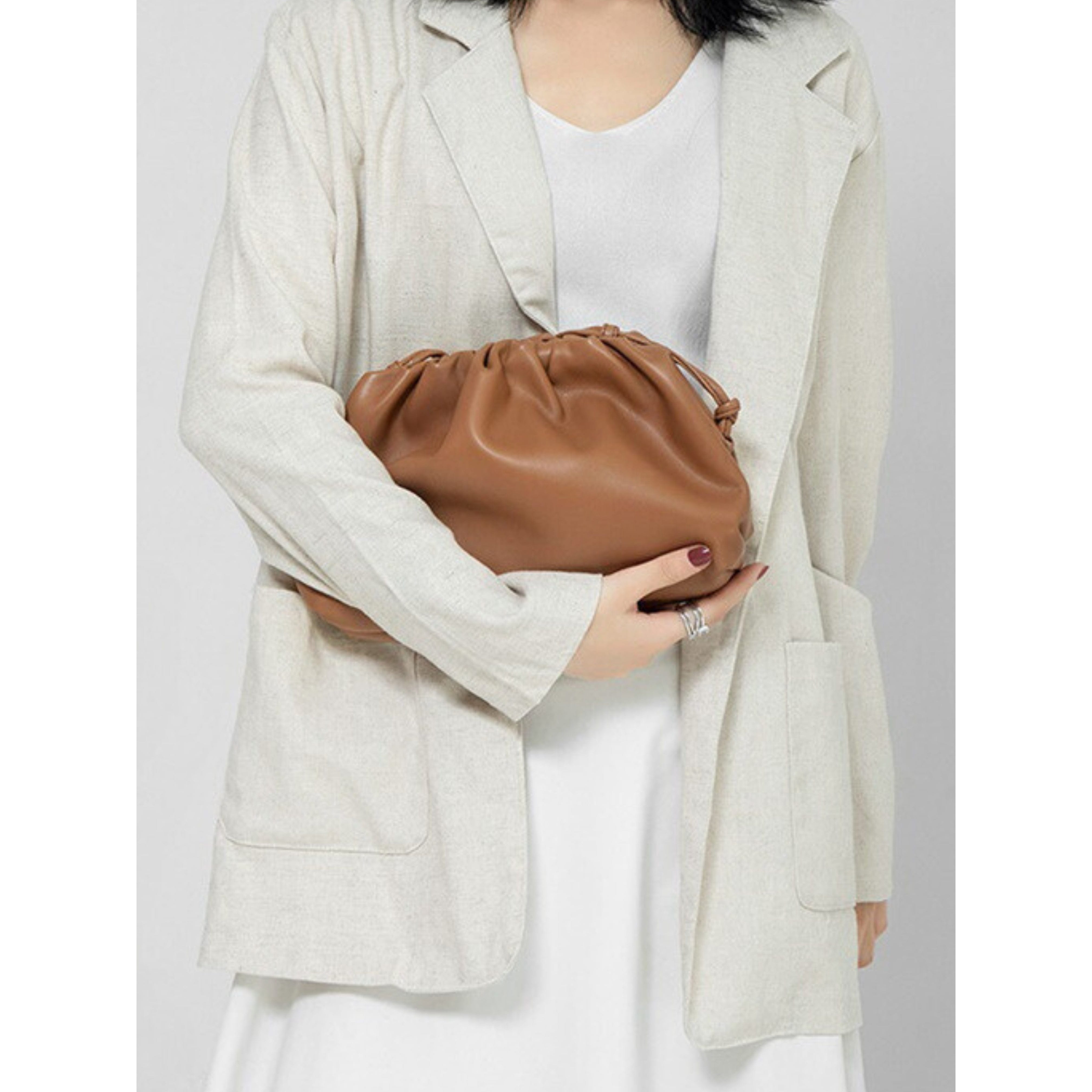 Celvera Tas Dames - Zachte Pouch met Gerimpeld Design en Schouderriem | Casual