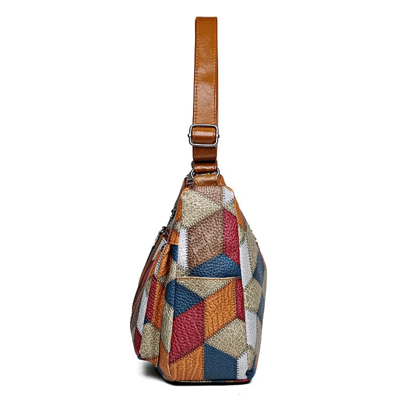 Celvera Patchwork Elegantie – Unieke Tas met Artistieke Uitstraling