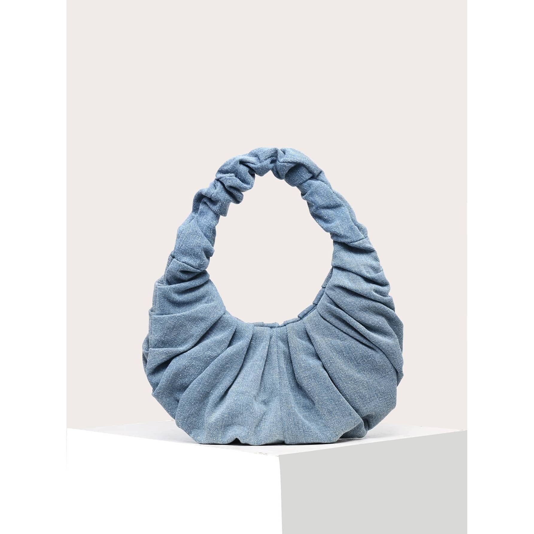 Celvera Tas Dames - Gerimpelde Mini Hobo met Ruches Handvat | Casual Chique