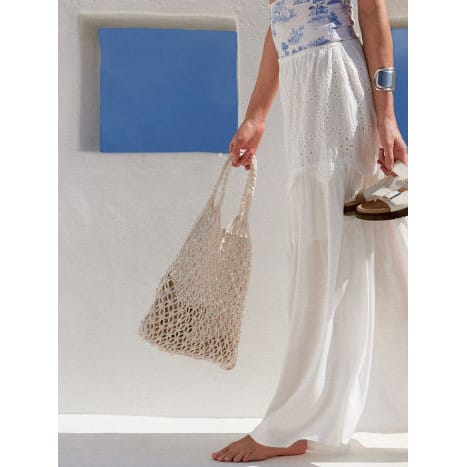 Celvera Tas Dames - Open Gehaakte Shopper met Dubbele Tophandvatten | Casual