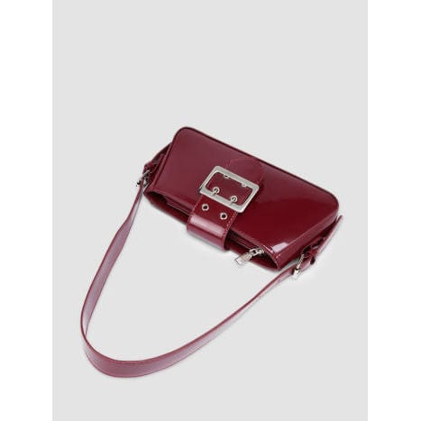 Celvera Tas Dames - Glanzend Baguette Model met Grote Gespsluiting | Chic