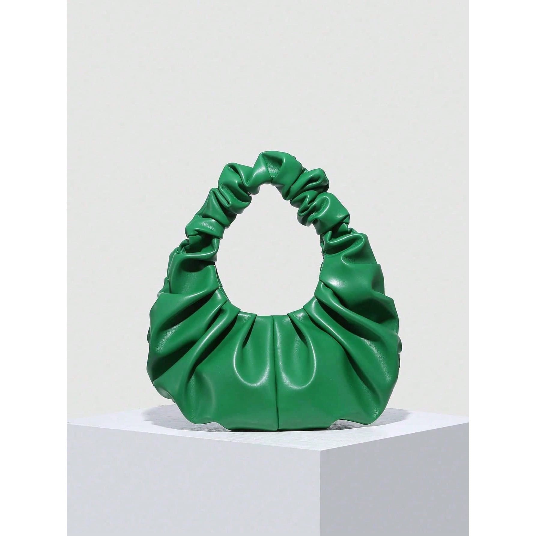 Celvera Tas Dames - Gerimpelde Mini Hobo met Ruches Handvat | Casual Chique