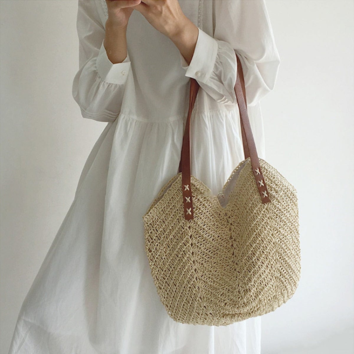 Celvera Straw Tote Bag Dames – Geweven Zomertas voor Strand en Vakantie