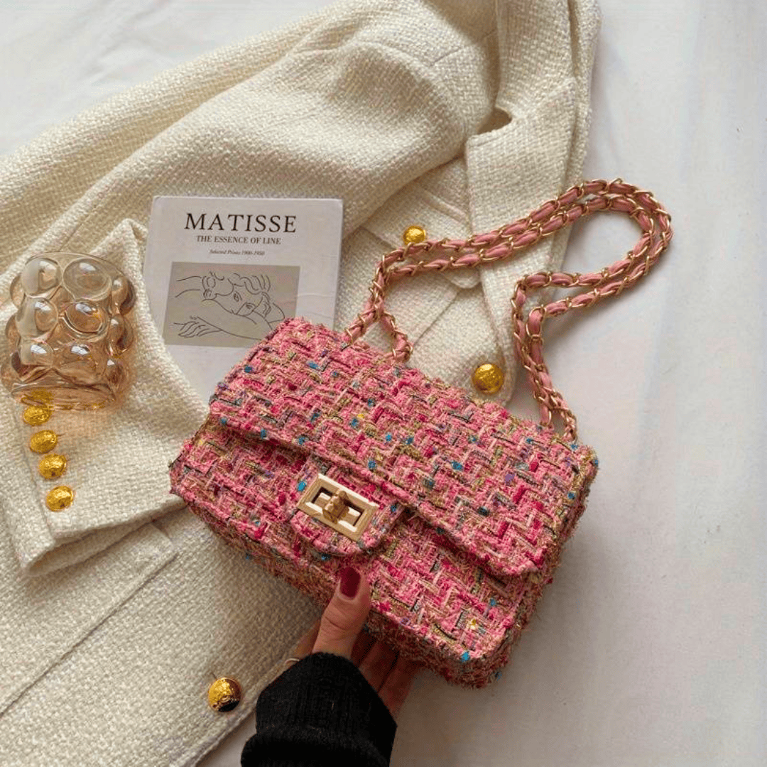 Celvera Tas Dames - Klein Model met Ketting en Draaisluiting | Chique