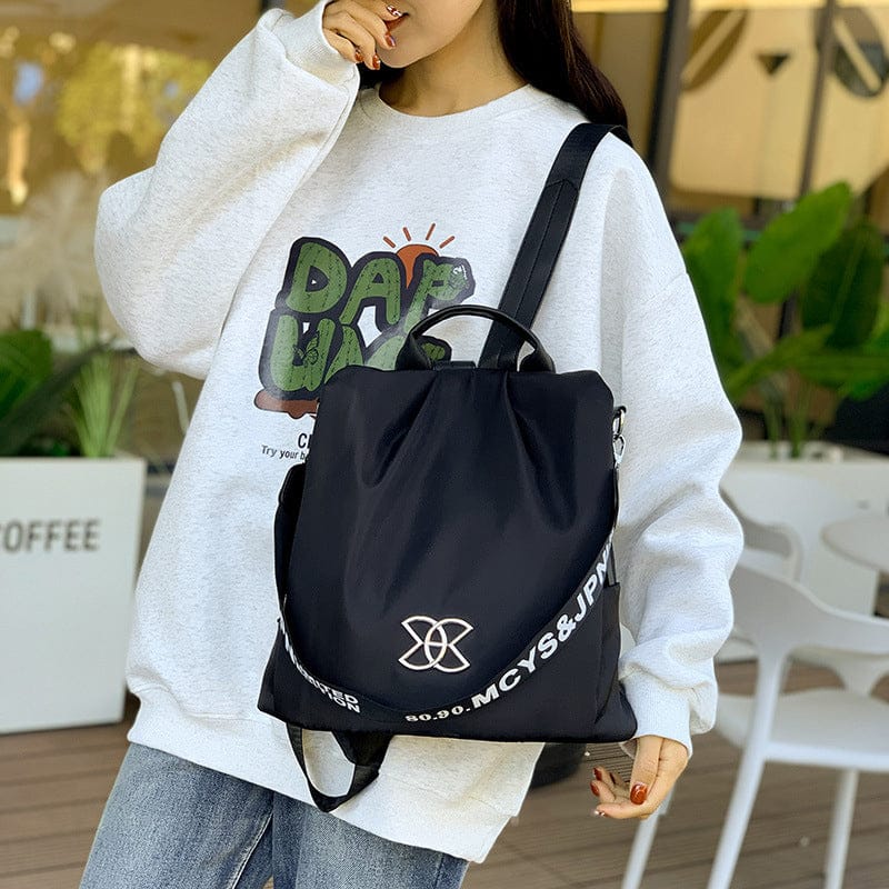 Celvera Tas Dames - Lichtgewicht Rugzak met Sierlijk Metalen Embleem en Contrast Bies | Casual