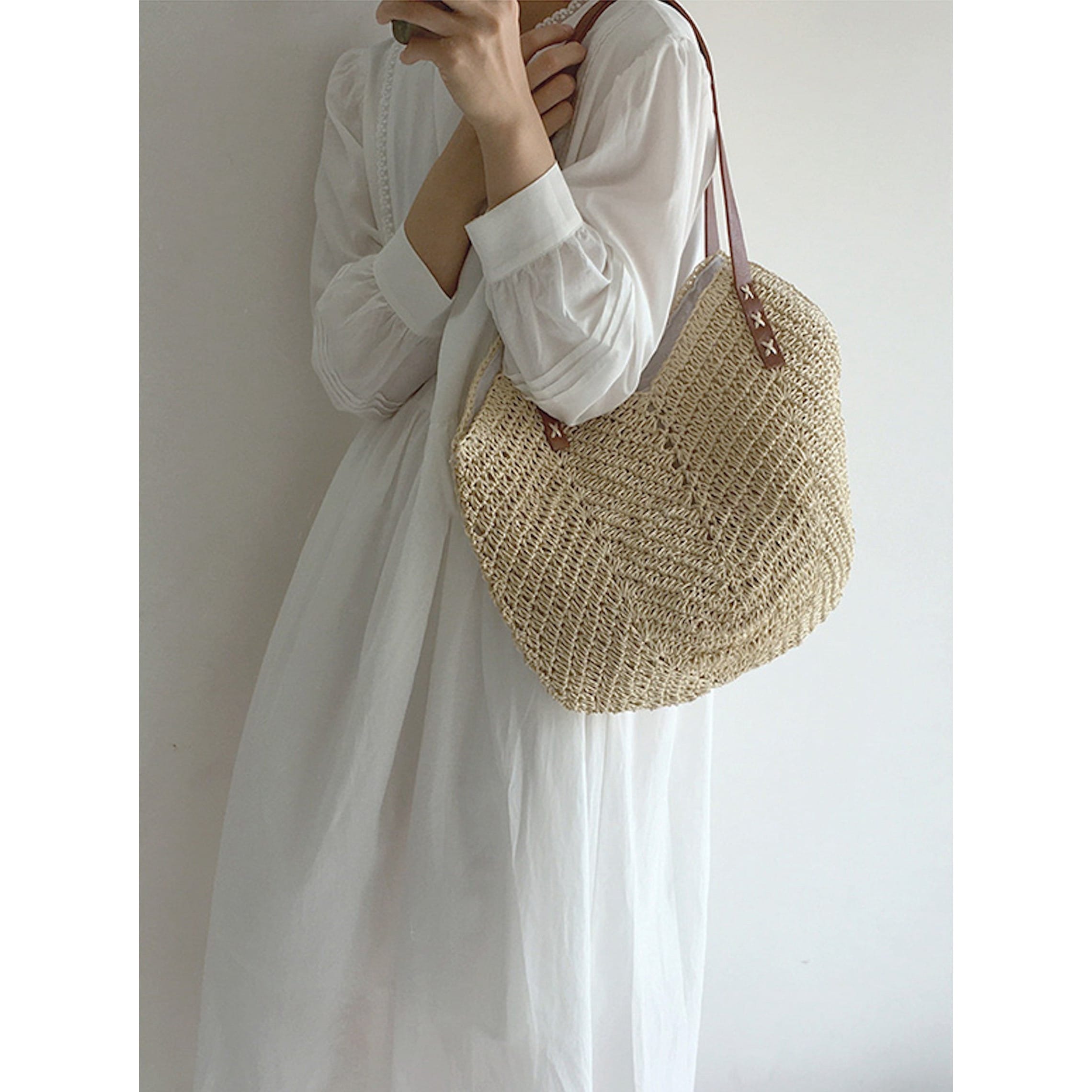 Celvera Straw Tote Bag Dames – Geweven Zomertas voor Strand en Vakantie