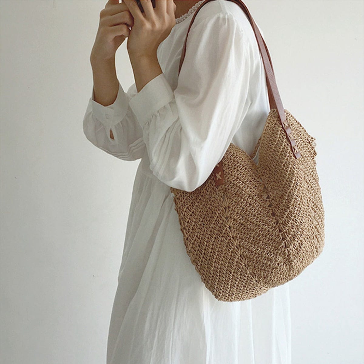 Celvera Straw Tote Bag Dames – Geweven Zomertas voor Strand en Vakantie