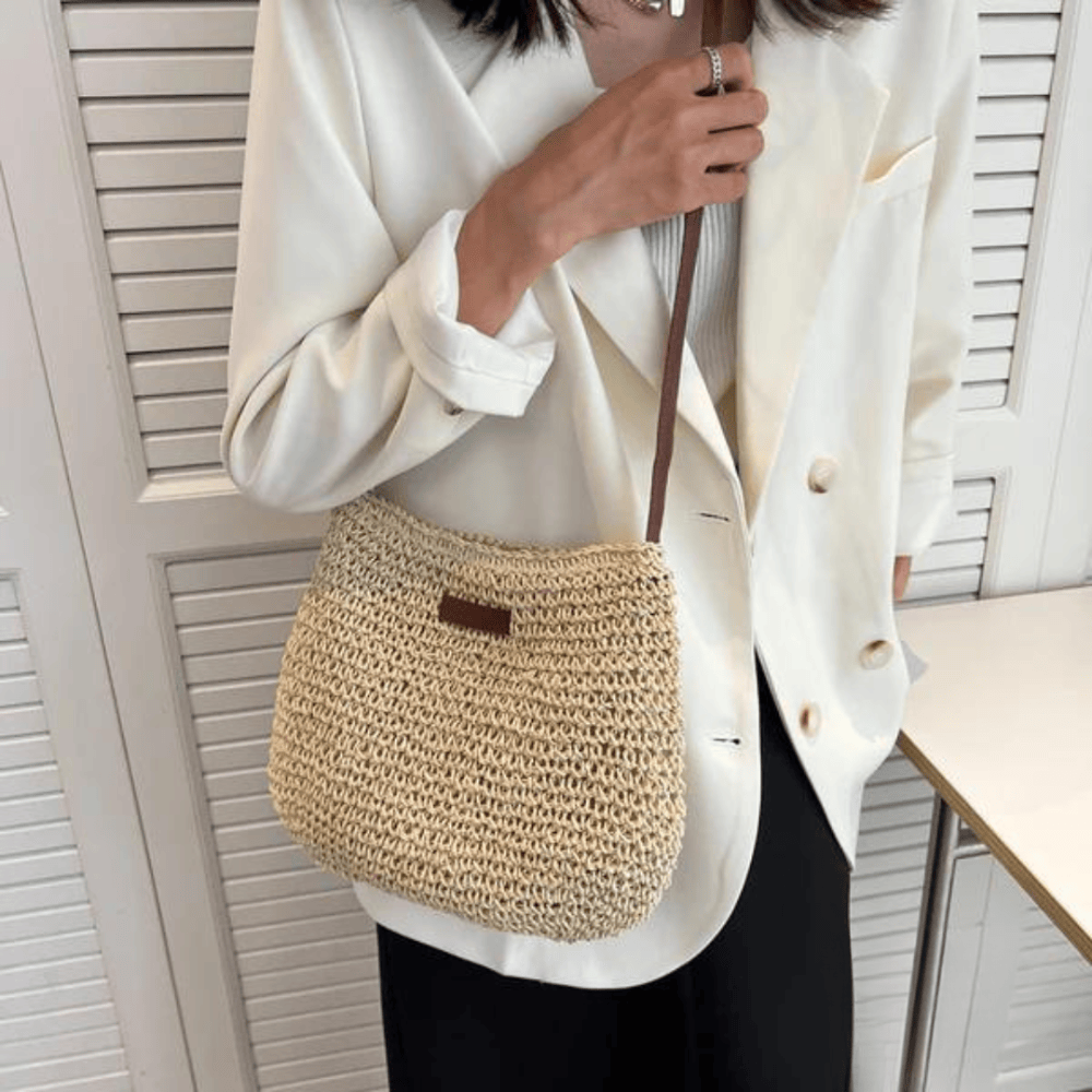 Celvera Tas Dames - Gevlochten Hobo met Verstelbare Crossbodyband | Zomer