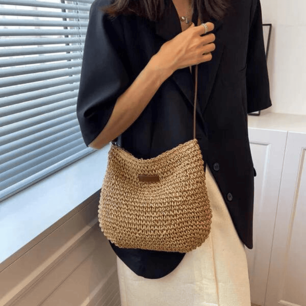 Celvera Tas Dames - Gevlochten Hobo met Verstelbare Crossbodyband | Zomer