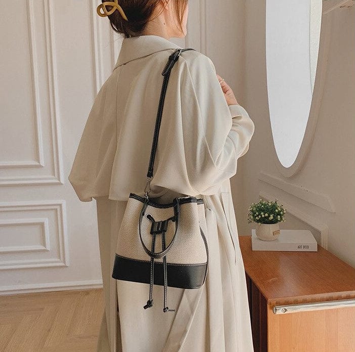 Celvera Tas Dames - Bucket Bag met Trekkoord en Afneembare Crossbodyband | Chique