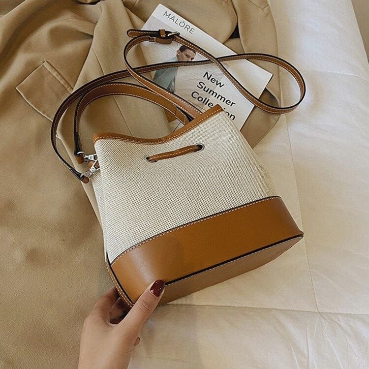 Celvera Tas Dames - Bucket Bag met Trekkoord en Afneembare Crossbodyband | Chique