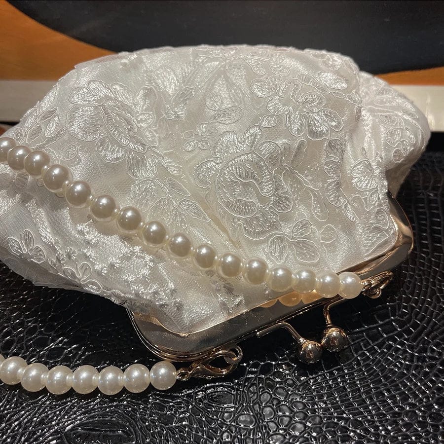 Celvera Tas Dames - Avondtasje met Parelketting en Kliksluiting | Chique