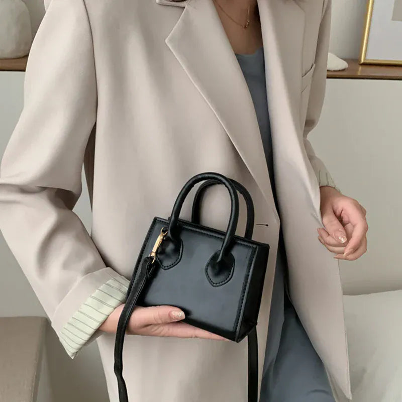 Celvera Tas Dames - Mini Handtas met Dubbel Handvat en Schouderriem | Chique