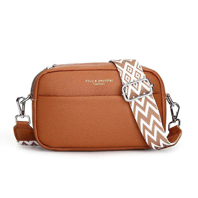 Celvera Trendy Crossbody Tas met Grafische Schouderband
