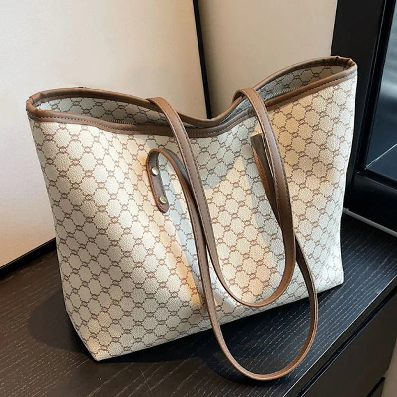Luxe Leren Schoudertas Dames – Elegante en Ruime Handtas voor Elke Gelegenheid