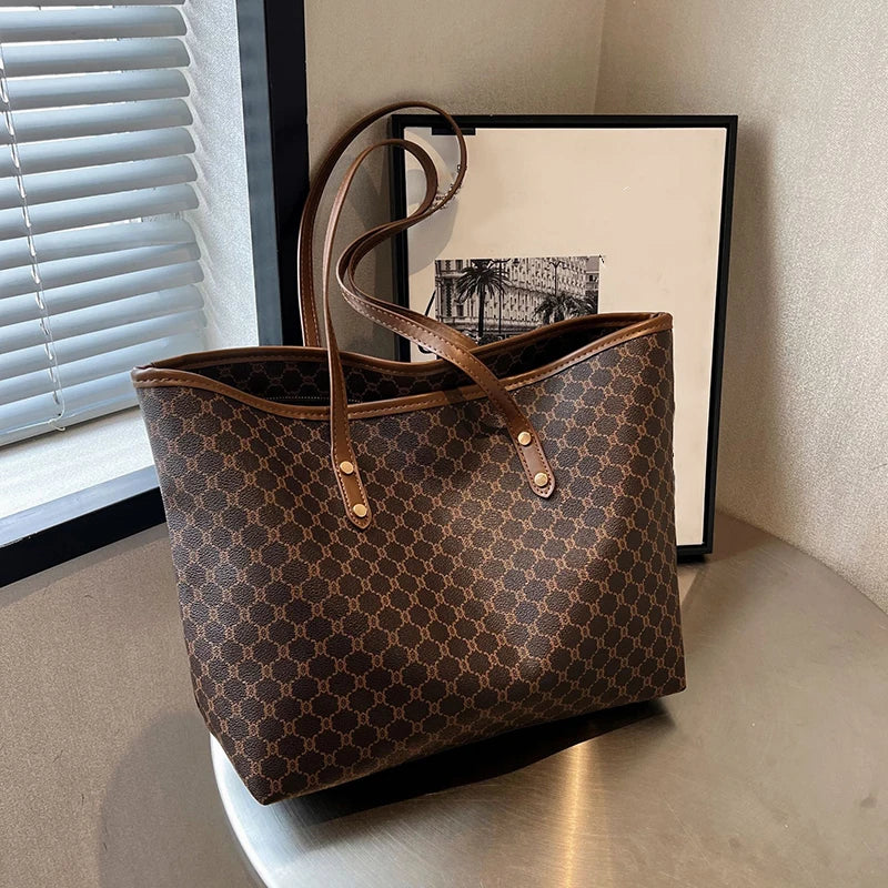 Luxe Leren Schoudertas Dames – Elegante en Ruime Handtas voor Elke Gelegenheid