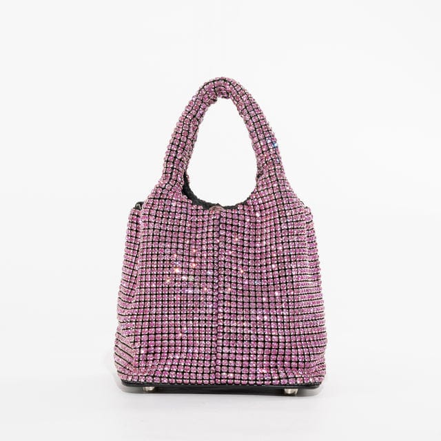 Celvera Tas Dames - Volledig Bedekte Strass Mini Bag met Dubbele Handgreep | Glamour