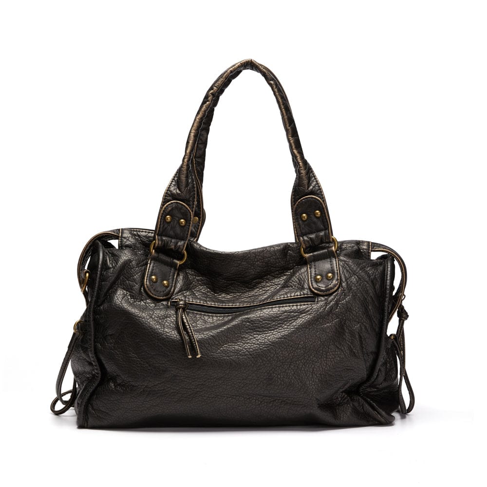 Celvera Tas Dames - Ruime Handtas met Gevlochten Details en Frontritsvak | Vintage