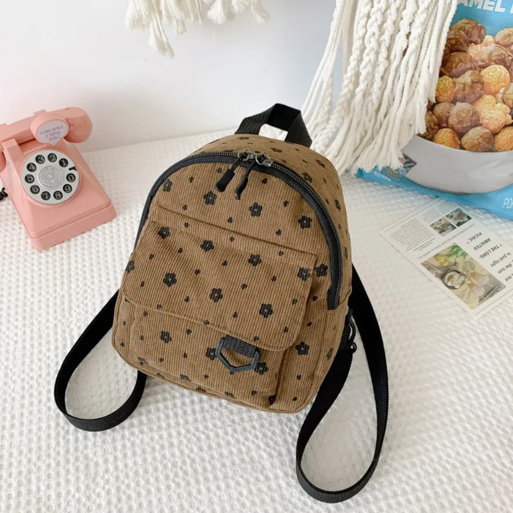 Celvera Tas Dames - Mini Rugzak met Bloemenprint en Voorvak | Casual