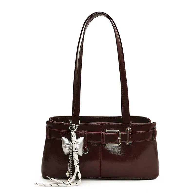 Celvera Tas Dames - Schoudertas met Gesp en Strik Hanger | Stijlvol