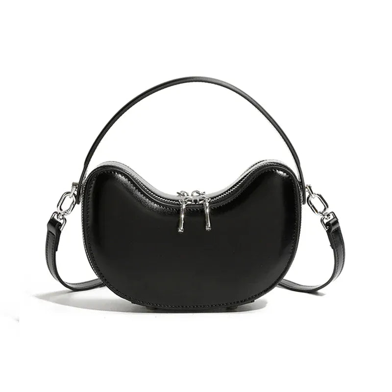 Celvera Tas Dames - Halfmaan Crossbody met Dubbele Rits en Ring | Klassiek