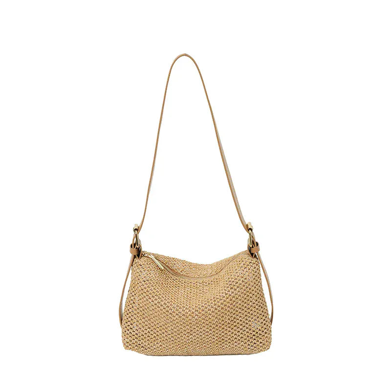 Celvera Tas Dames - Gevlochten Hobo Tas met Brede Schouderriem | Zomer