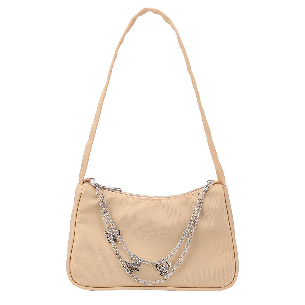 Celvera Tas Dames - Schoudertas met Vlinder Ketting Detail | Chique