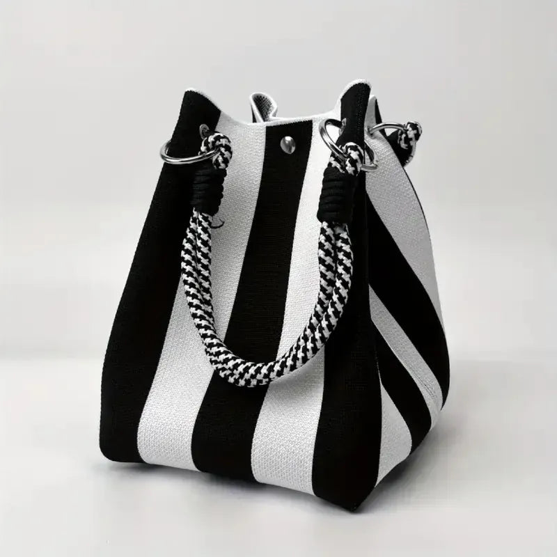Celvera Kleurrijke Dames Tote Bag – Opvallende Geweven Shopper Tas