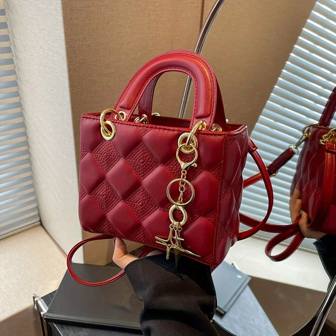 Celvera Handtas Dames - Gewatteerde Mini Tas met Gouden Hardware | Chique