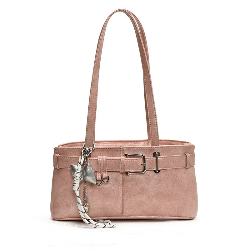 Celvera Tas Dames - Schoudertas met Gesp en Strik Hanger | Stijlvol