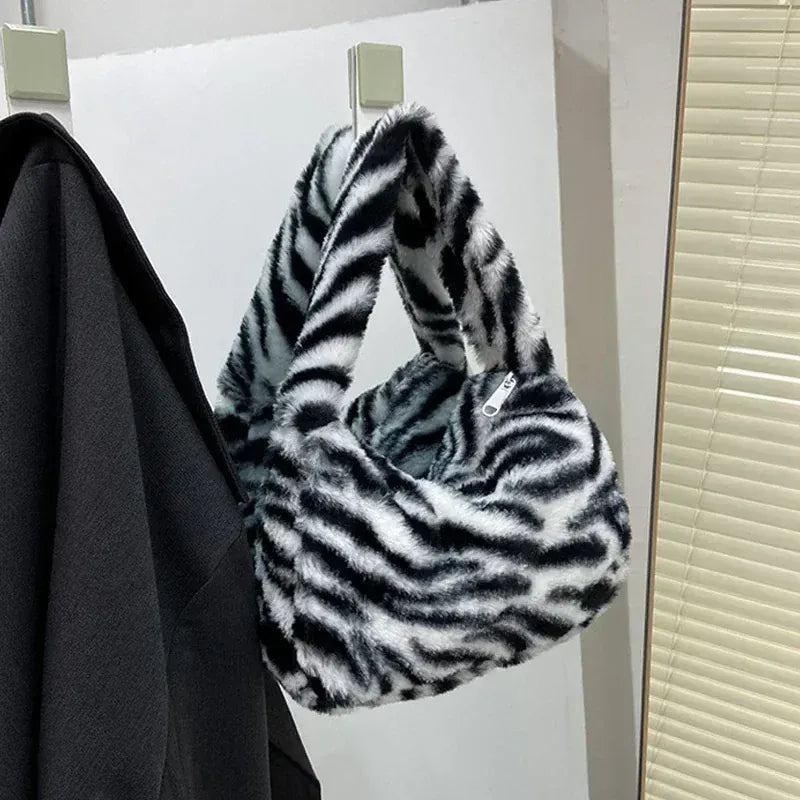 Celvera Tas Dames - Pluche Schoudertas met Luipaardprint | Opvallend