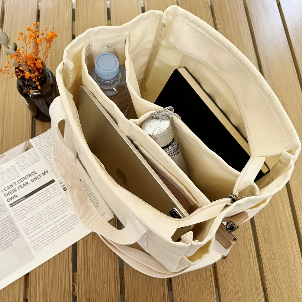 Celvera Tas Dames - Grote Tote Bag met Schouderriem en Zijvakken | Casual