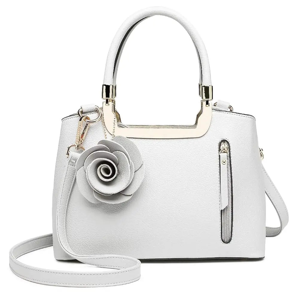 Celvera Handtas Dames - Elegante Tas met Roos Detail en Gouden Frame | Chique