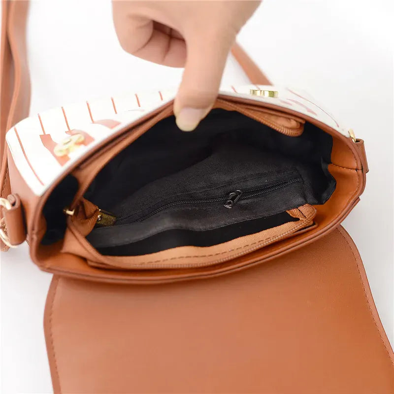 Celvera Tas Dames - Crossbody Handtas met Piano Print en Notenbalk | Opvallend