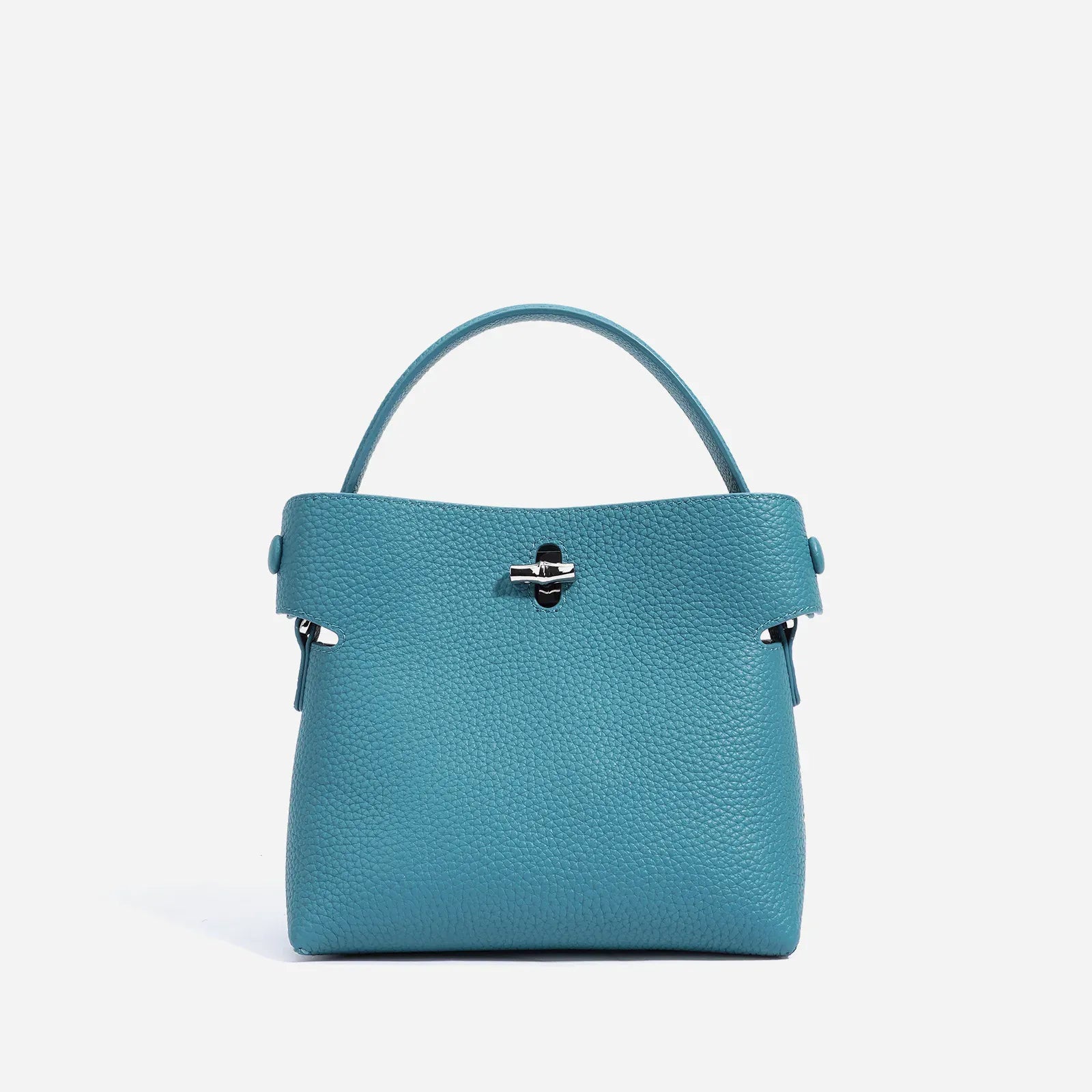 Celvera Tas Dames - Gestructureerde Handtas met Draaislot en Studs | Chique