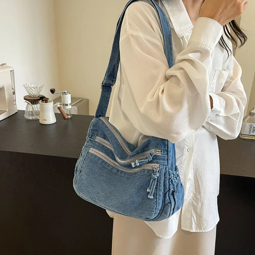 Celvera Tas Dames - Oversized Crossbody met Dubbele Rits | Casual