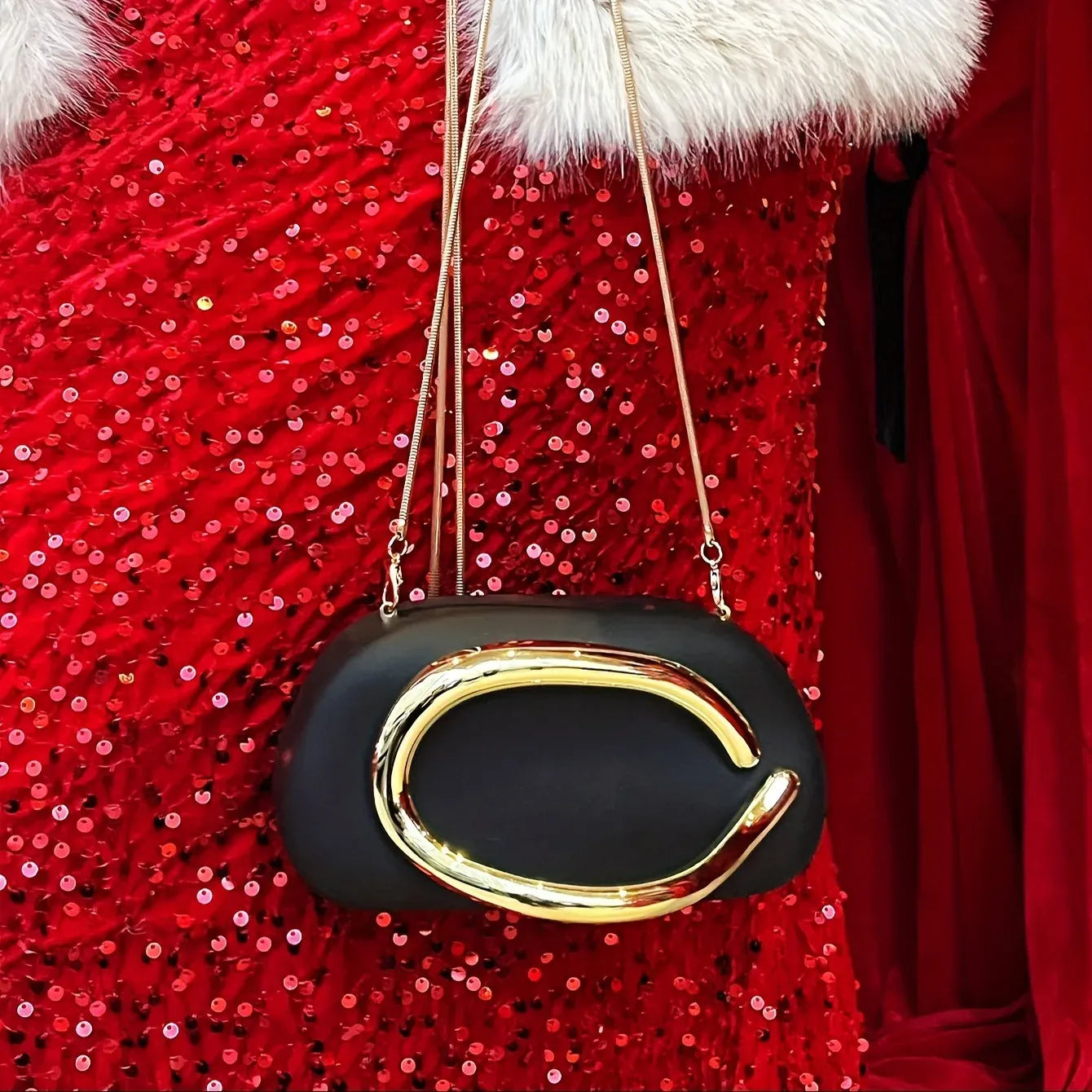 Celvera Tas Dames - Clutch met Gouden Detail | Chique