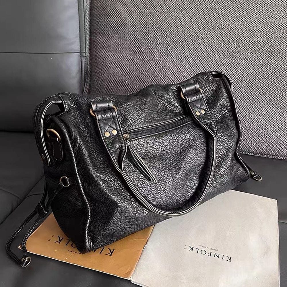 Celvera Tas Dames - Ruime Handtas met Gevlochten Details en Frontritsvak | Vintage