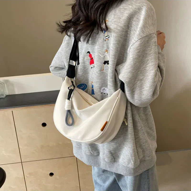 Celvera Tas Dames - Halfmaan Schoudertas met Boho Riem en Trekkoord | Casual