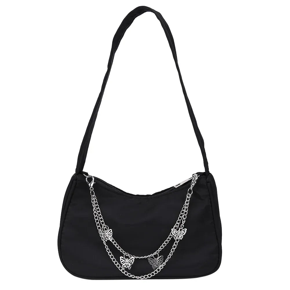 Celvera Tas Dames - Schoudertas met Vlinder Ketting Detail | Chique