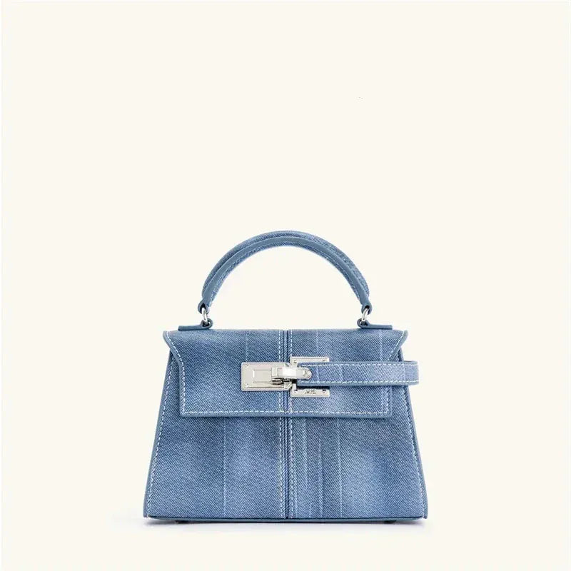 Celvera Tas Dames - Mini Handtas met Zilveren Draaislot en Flap | Chique