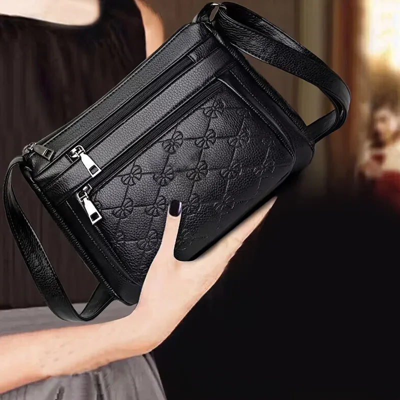 Celvera Tas Dames - Crossbody met Strik Reliëf en Meerdere Vakken | Casual