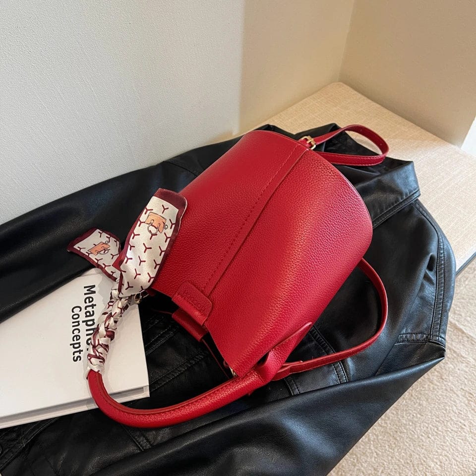Celvera Tas Dames - Bucket Bag met Sjaaltje en Gouden Hardware | Chique