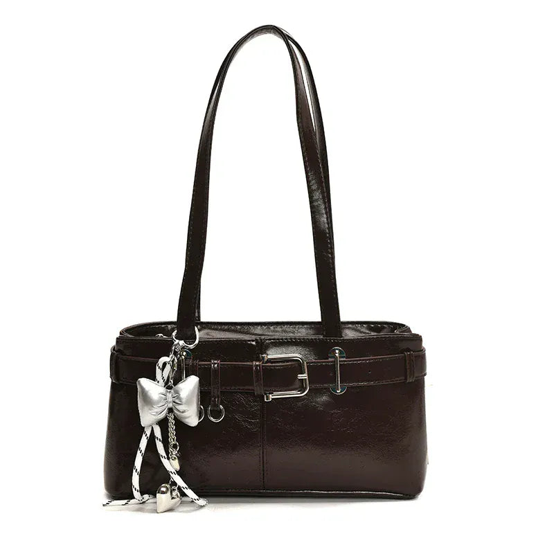 Celvera Tas Dames - Schoudertas met Gesp en Strik Hanger | Stijlvol