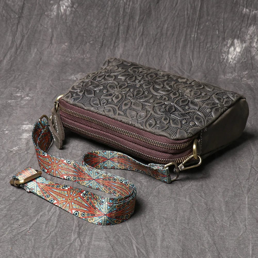 Celvera Tas Dames - Crossbody met Reliëfprint en Brede Riem | Chique