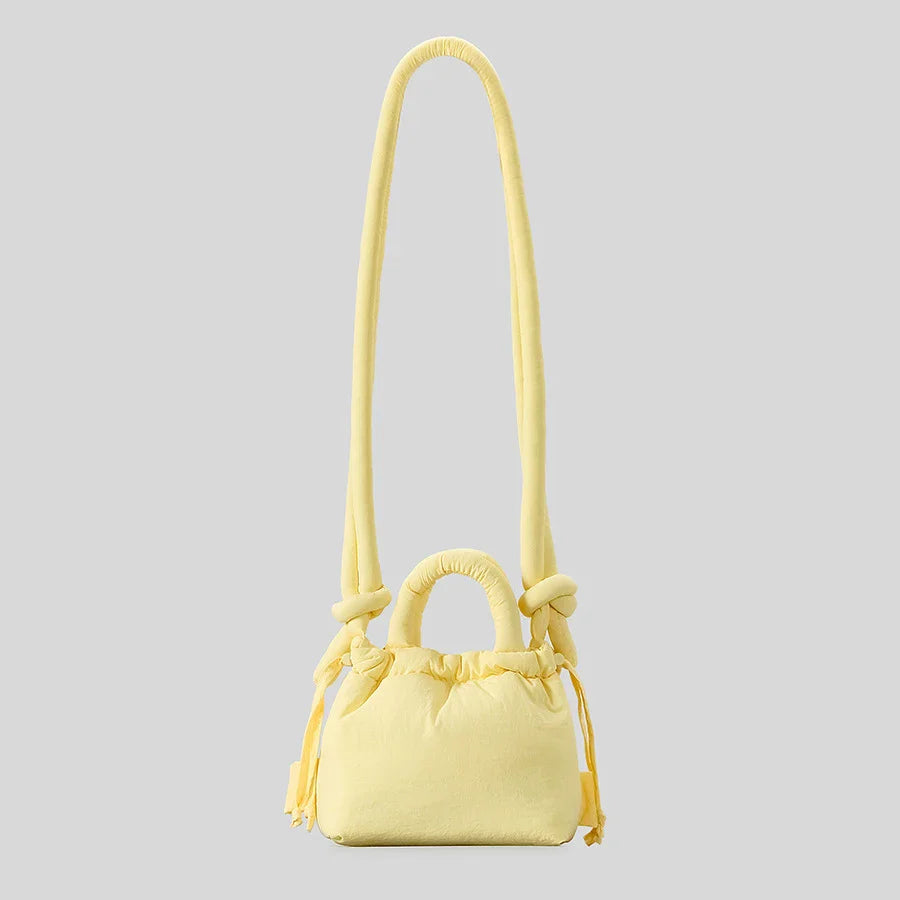 Tas Dames - Mini Handtas met Geknoopt Handvat en Trekkoord | Casual
