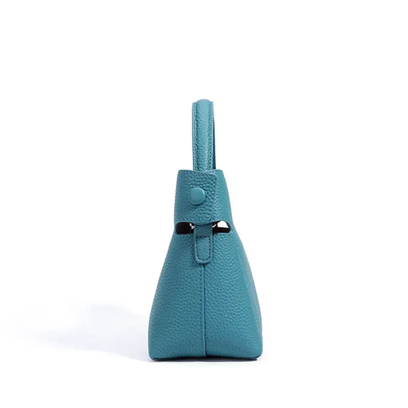 Celvera Tas Dames - Gestructureerde Handtas met Draaislot en Studs | Chique