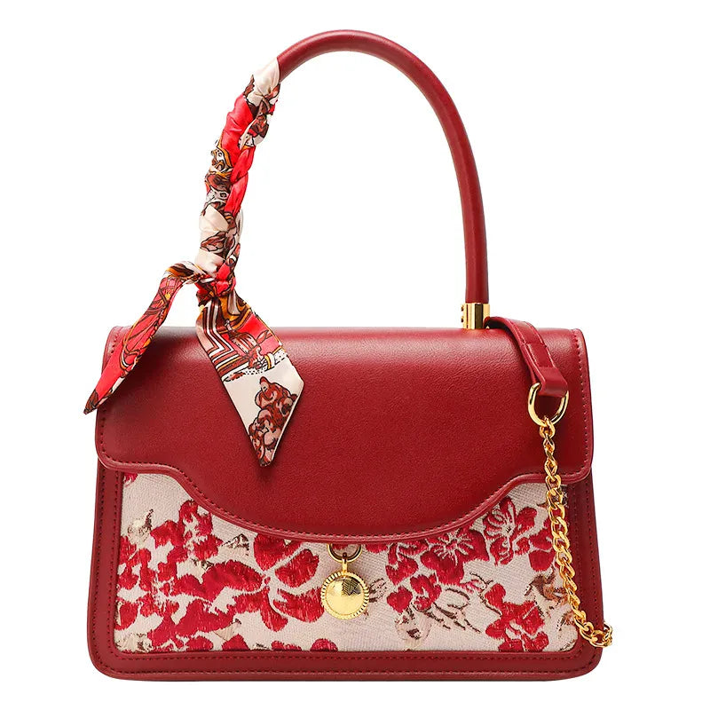 Celvera Handtas Dames - Elegante Tas met Bloemenprint en Sjaaltje | Chique