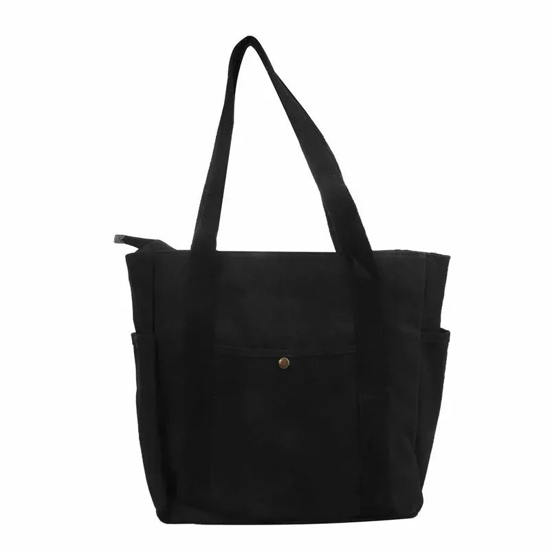Celvera Tas Dames - Ruime Shopper met Zijvakken en Drukknoop | Casual