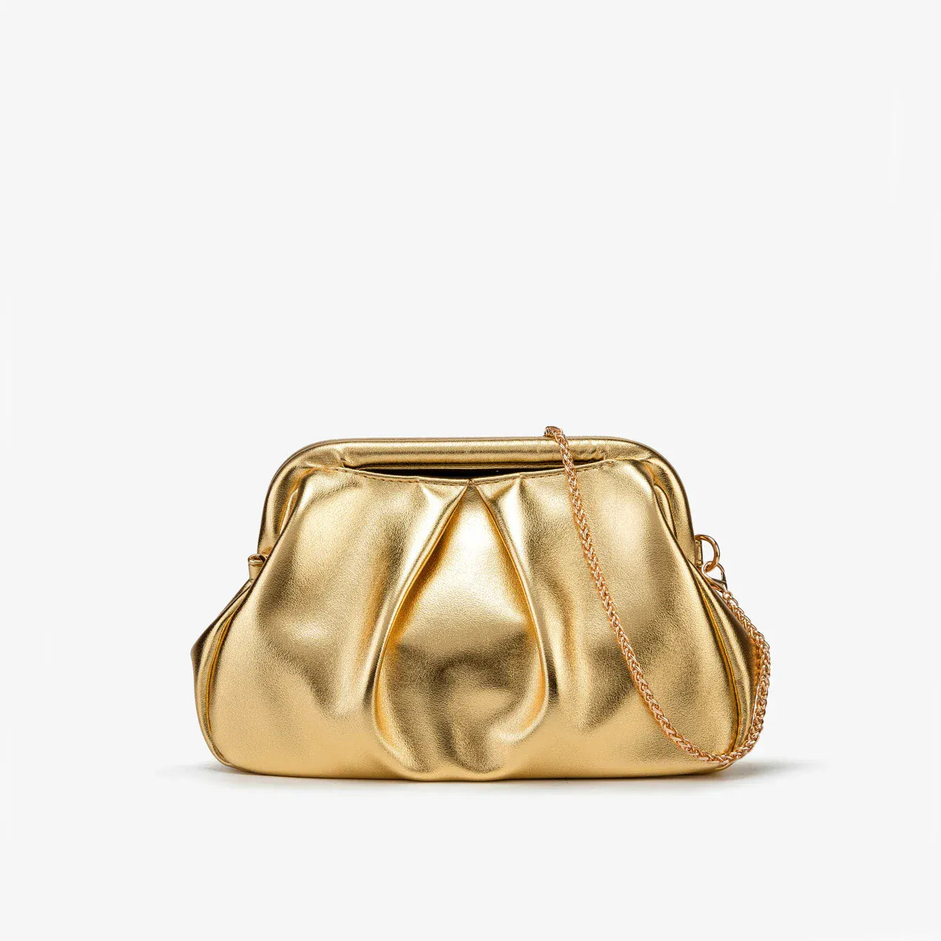 Celvera Handtas Dames - Geplooide Avondtas met Ketting | Glamour
